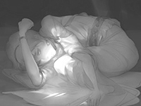 blue kid on floor, bad greyscale